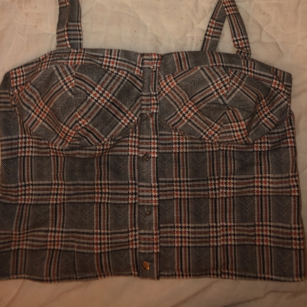 Plaid crop top
